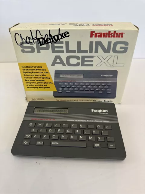 Franklin Computer Spelling Ace SA-100XL Spell Checker Tested Works