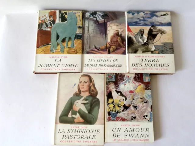 Collection Pourpre * Lot de 5 Volumes avec Jaquettes * Auteurs Divers +++