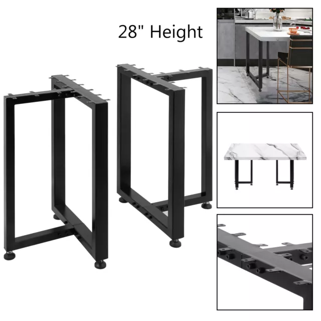 VEVOR Gambe da Tavolo in Metallo Gambe Tavolo Acciaio 28x24 Pollici Figura T