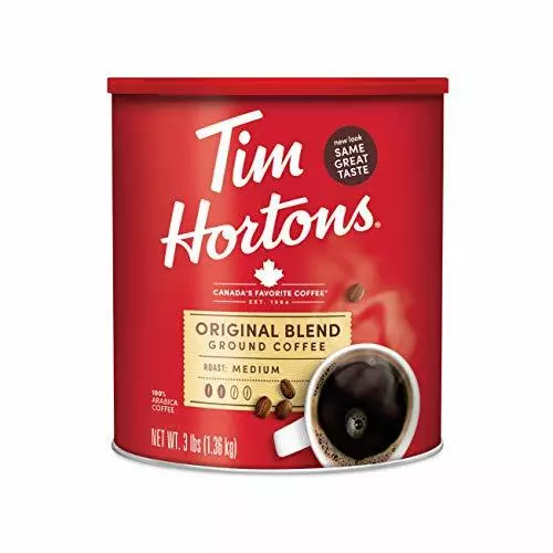 Tim Hortons Original Blend, Medium Roast Ground Coffee, Canadas Favorite 3lb