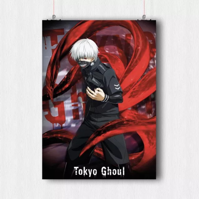 Tokyo Ghoul Poster Kaneki Ken  Print Art Japanese Manga Wall Print A3 A4 Size