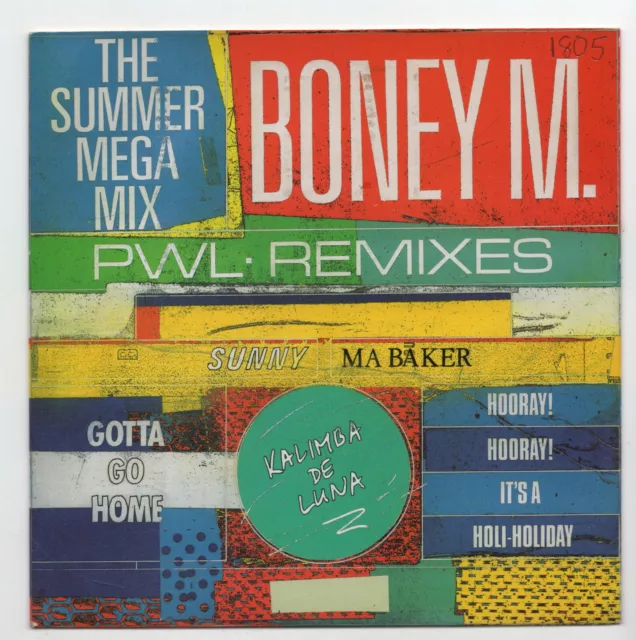 (F580) Boney M, The Summer Mega Mix - PWL Remixe - 1989 - 7" Vinyl