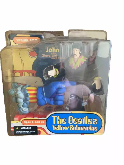 McFarlane Toys The Beatles Yellow Submarine JOHN With Glove And Love Base 2004