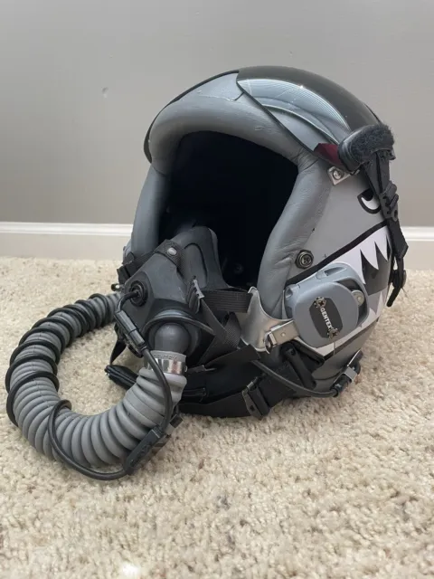 Gentex Pilot Flight Helmet Custom HGU-55 with MBU Oxygen Mask