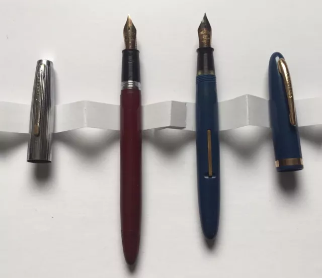 SHEAFFERS FOUNTAIN PENS - 14K Nibs - 1 is a Snorkel Design - selling as/is cond.