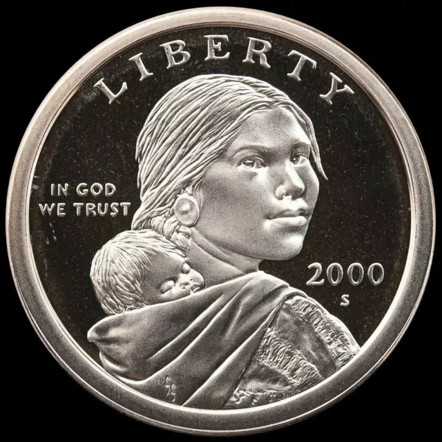 2000 S Native American Sacagawea Dollar Gem Deep Cameo PROOF US Mint Coin!