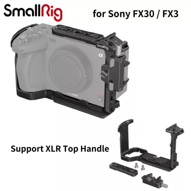 SmallRig Cage for Sony FX30 FX3 Compatible with Original XLR Handle 4183
