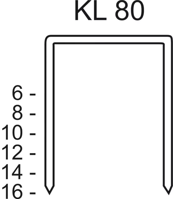 Heftklammer KL 80/16 CNK/3000 DGKC420008 (3,45 EUR/1000 Stück)