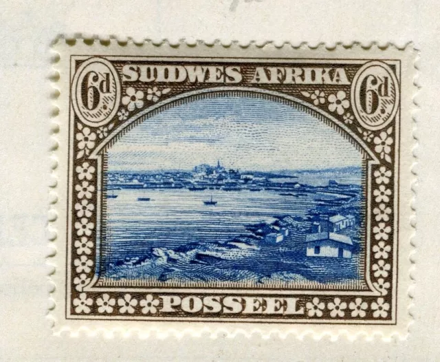 SOUTH WEST AFRICA; 1930s early GV pictorial issue Mint hinged 6d. value