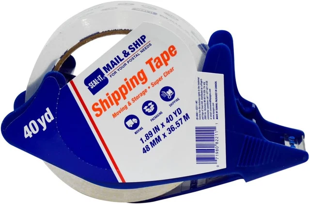Mail & Ship Moving and Storage Shipping and Packing Tape, 1.89 Inches X 40 Yards