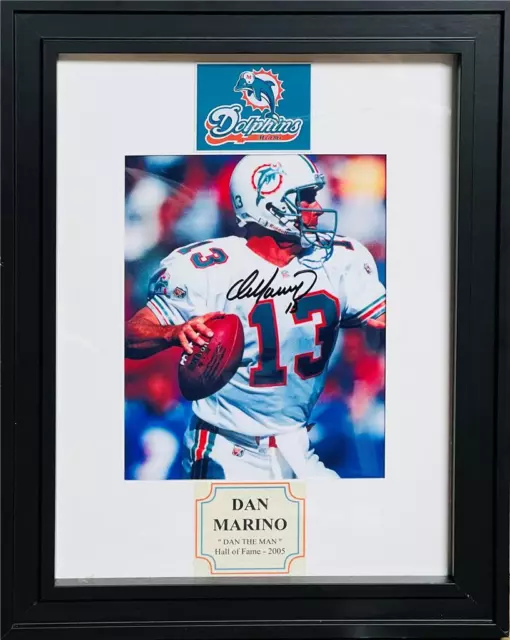 Souvenirs Dan Marino Hall De Réputation 2005 Main Signée Dédicacé Photo Art