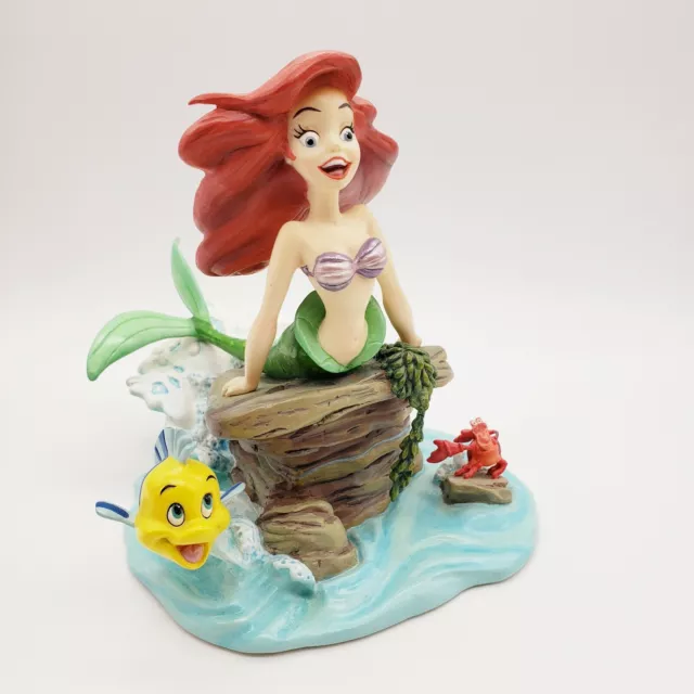 The Little Mermaid Disney Story Book Figurine Ariel Watched Him From A Distance
