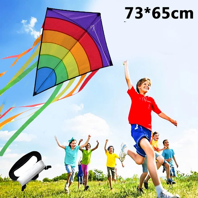 3 Stück Drachen Set Für Kinder - Bunte Regenbogen Lenkdrachen