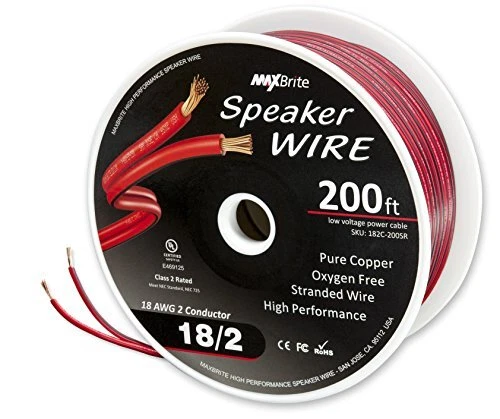 200 ft. 18 Gauge Stranded Flexible Dual Conductor Bonded Zip Cord Wire, Oxygen