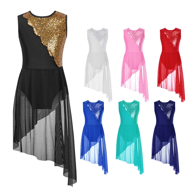 Freebily Vestito da Balletto Bambina Paillettes Principessa Abito da Ballo