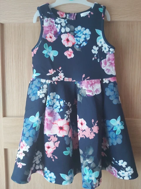 Next girls floral scuba dress age 4 (3-4 years) New BNWT