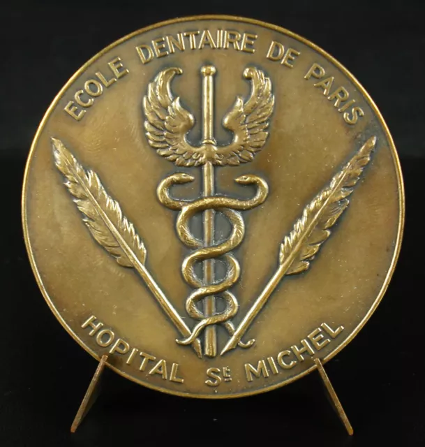 Médaille Flavien Bonnet-Roy école dentaire de Paris Saint Michel 1948 Caducé