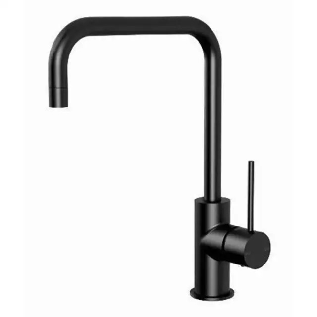 New Side Lever Kitchen Sink Mixer Chrome Tap Black Phoenix Tapware Vivid VS731MB