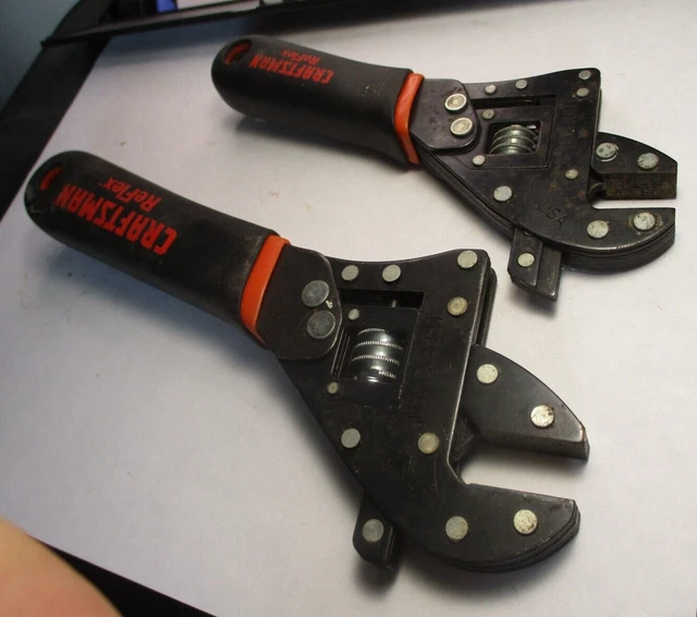 CRAFTSMAN 2PC 45781 6" 45782 8" Reflex Adjustable Wrench Set USA 32.88