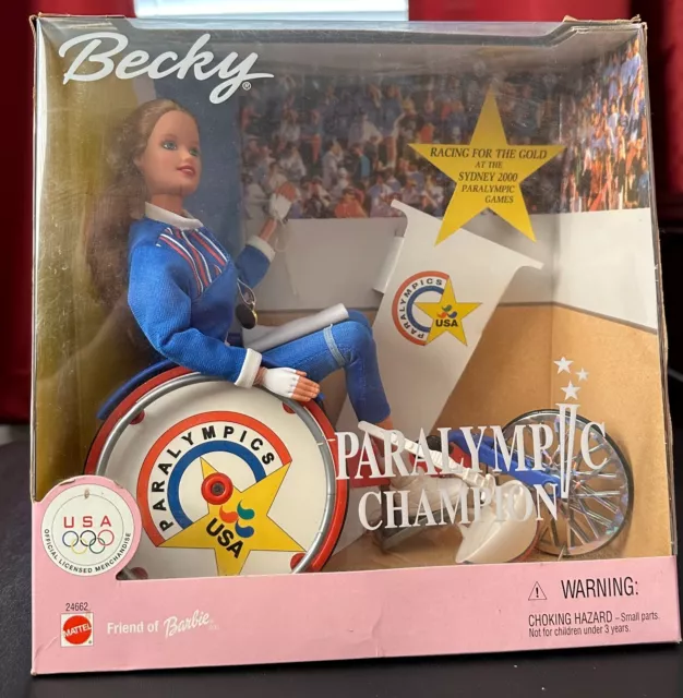 NIB PARALYMPIC CHAMPION BECKY Doll Friend of Barbie 1999 Mattel #24662