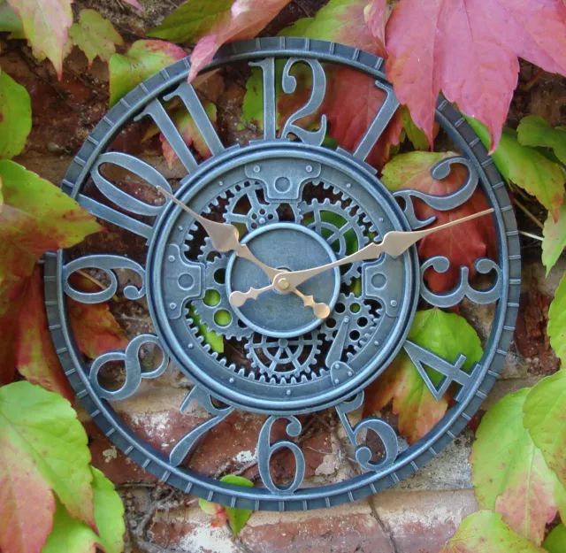 Outdoor indoor Garden Station Wall Clock  Hand Painted church clock 30cm 1087