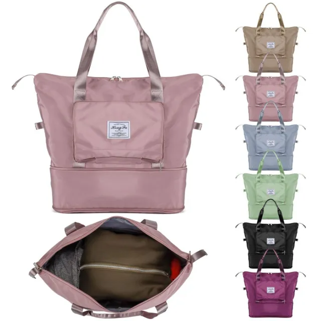 Womens Folding Bags Waterproof Tote Duffle Bag Handbag Large Capacity Travel USA