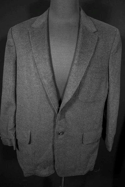 Veste Vintage John Collier Homme – Tweed Gris/bleu Mélangé à Carreaux – Taille 42