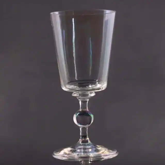 Thin Fine Crystal Lustre Iridescent Cordial Sherry Glass 4 7/8" Ball Stem
