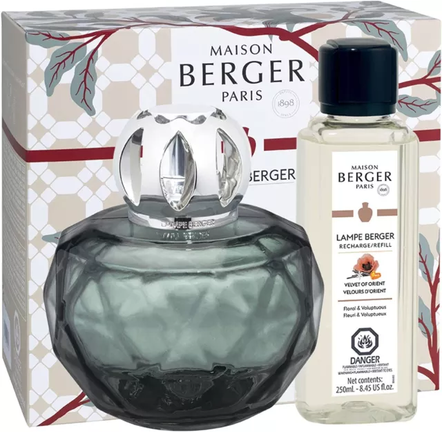 Maison (Lampe) Berger Adagio Green Gift Set Lamp with 250ml Velvet Of Orient