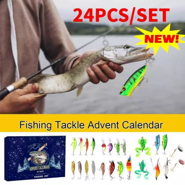 2024 FISHING CHRISTMAS Advent Calendar 24 Fishing Lures For Adul