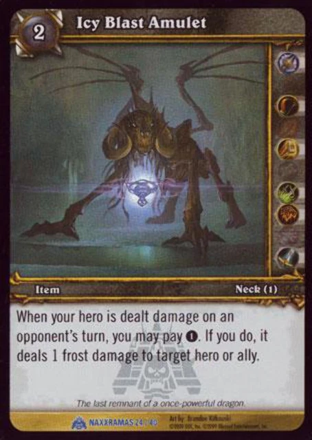 World of Warcraft TCG Icy Blast Amulet (Foil) - Naxxramas Treasure 24/40