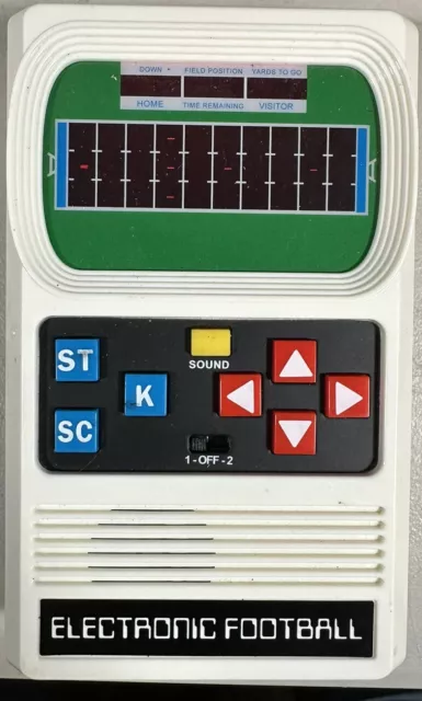 Vintage Electronic Football Hand Held Video Game Tested Works Mattel