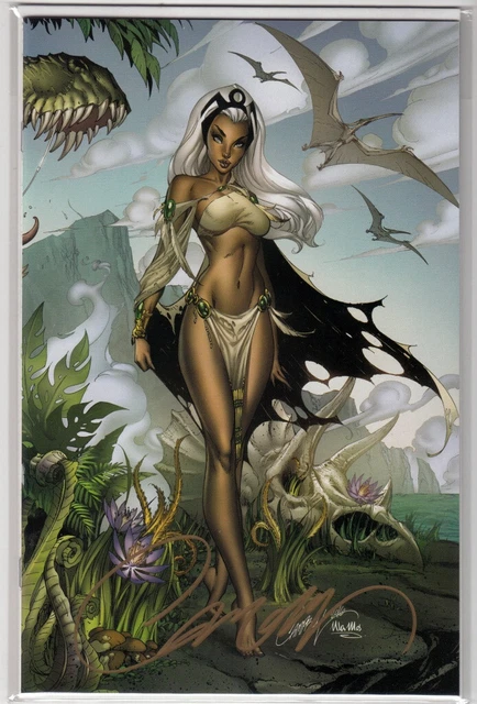 Uncanny X-Men #12 NM+ J Scott Campbell Storm Virgin Variant D Signed w/COA