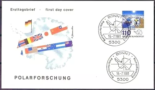 BRD 1981: Polarforschung! FDC der Nr. 1100 mit Bonner Sonderstempel! 22-01