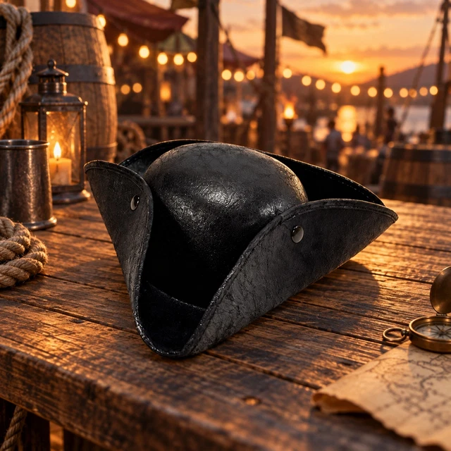 DISTRESSED TRICORN PIRATE Hat Lightweight Tricorn Hat Gender-Neutral £9 ...