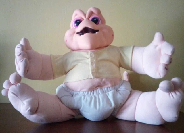 Dinosaur Baby Sinclair Vintage Hasbro 1991 Plush Doll TV Show Jim Henson Baby