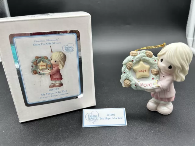 Precious Moments 2010 Dated Figurine “My Hope Is In You” W/ Box RARE #101002