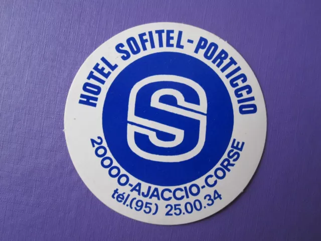 FRANCE PORTICCIO SOFITEL Hotel Decal Luggage Label Sticker Aufkleber ...
