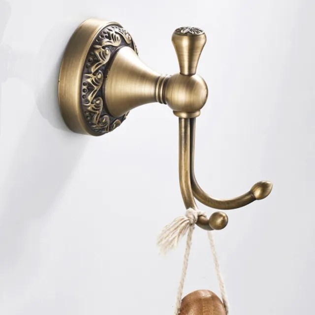 European Style Brass Hook Vintage Coat and Hat Hangers Wall Hooks for Bathroom