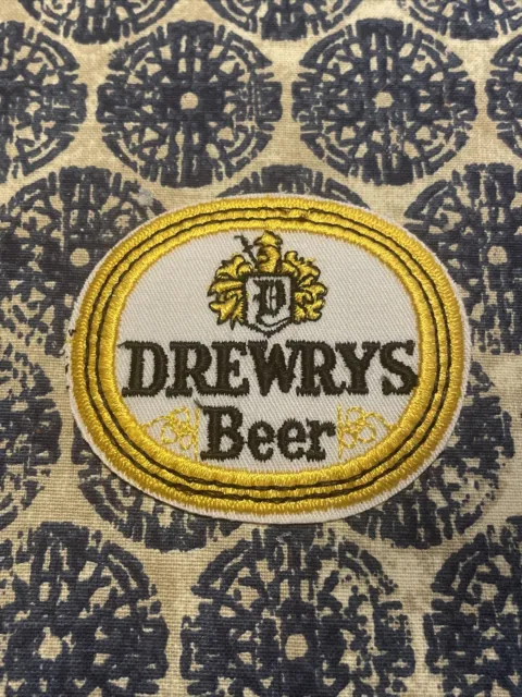 Drewrys Beer Patch Iron On Trucker Hat 70s 80s Rare Logo 3” IL Illinois