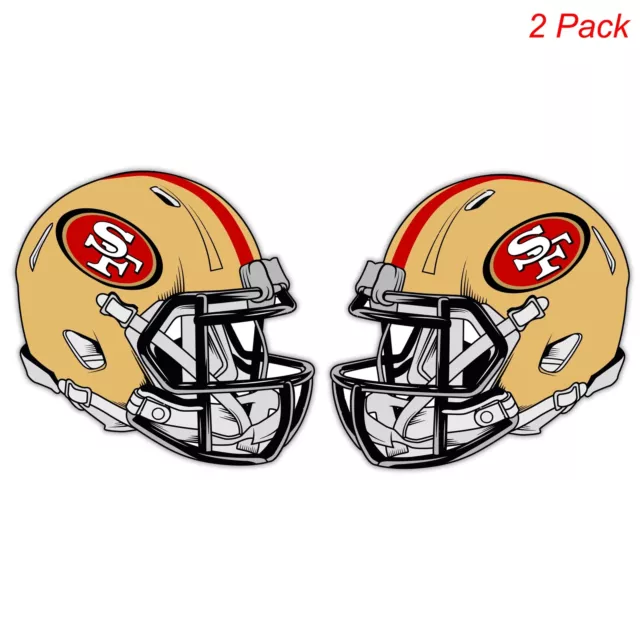 2 PACK San Francisco 49ers Inverse Sticker Football Helmet Vinyl Car Truck Decal