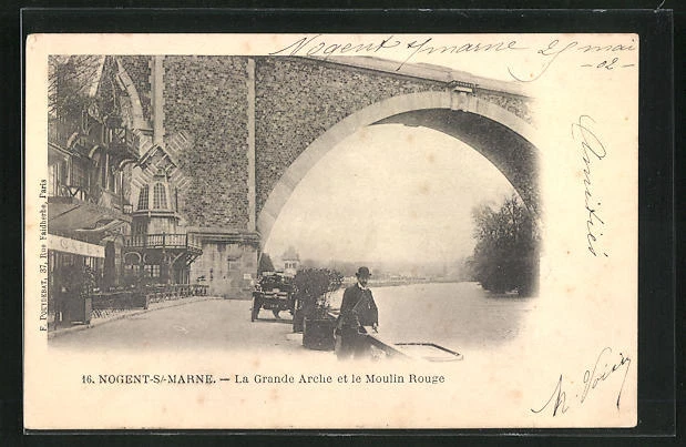 CPA Nogent-sur-Marne, La Grande Arche et le Moulin Rouge 1902