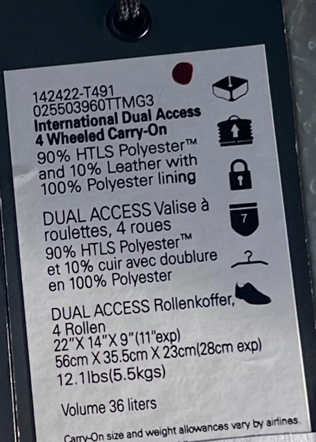 Tumi Arrive 3 International Dual Access 4 Wheel Carry-On 25503960 Titanium Grey 3