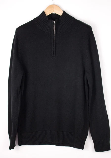 L.L.Bean Uomo Casual Zip Maglione Taglia L