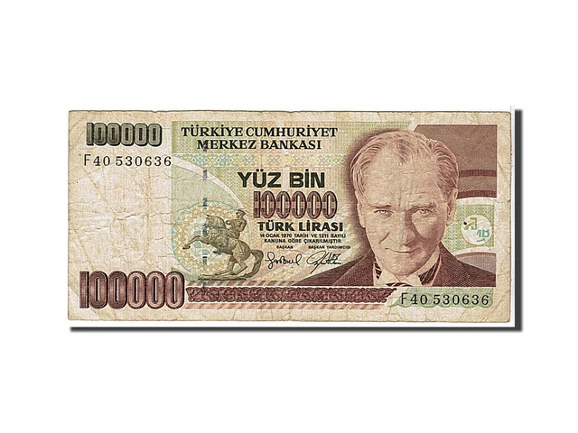 [#110102] Banknote, Turkey, 100,000 Lira, 1997, KM:206, VF(20-25)