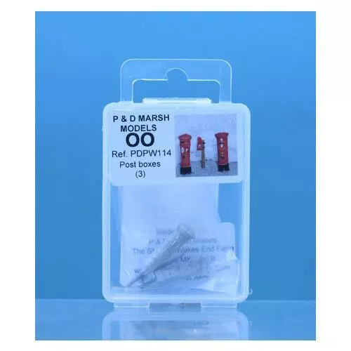 Post Boxes (x3) - OO gauge accessories P&D Marsh PDPW114