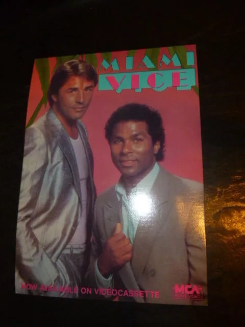 Miami Vice 1985 Promotional Promo Video Store Postcard MCA Movie Memorabilia