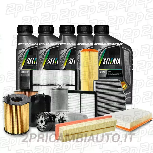 Set Service 4 Filter+5LT Öl Selenia Wr 5W-40 Alfa Romeo 159 1.9 Jtdm 150CV