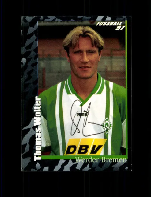 Thomas Wolter Werder Bremen Panini Sammelbild 1997 Original Signiert + A 226652