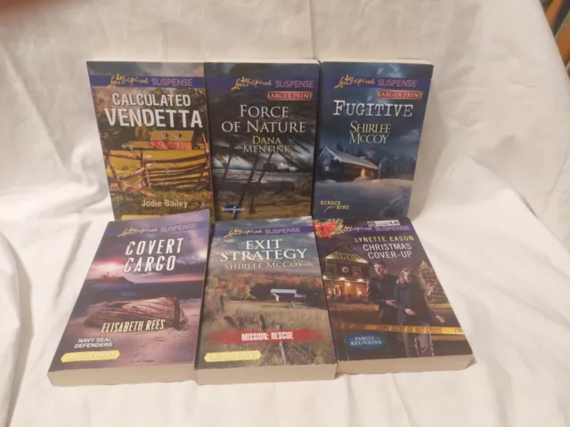 Harlequin Lot of 13 LARGER PRINT Love Inspired Suspense Romance Paperback Books